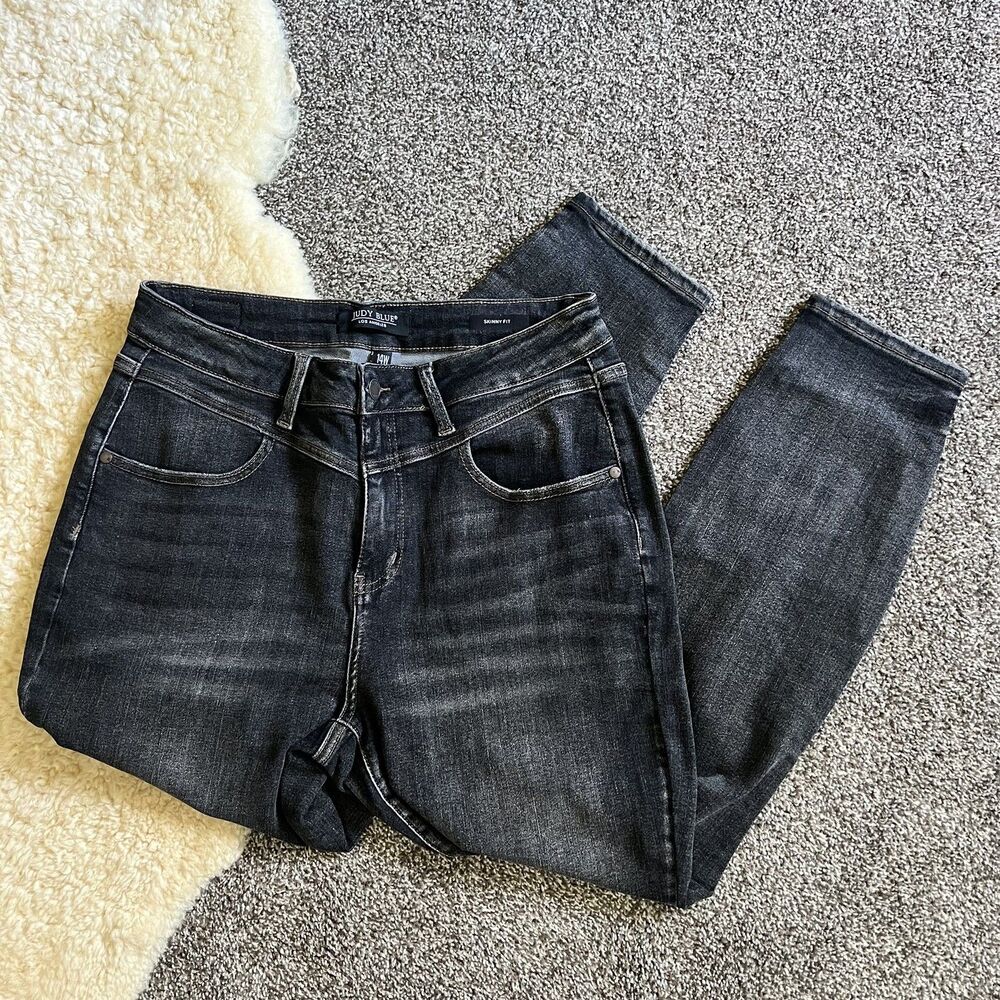 Judy Blue Jeans Skinny Black High Waist Front Yoke